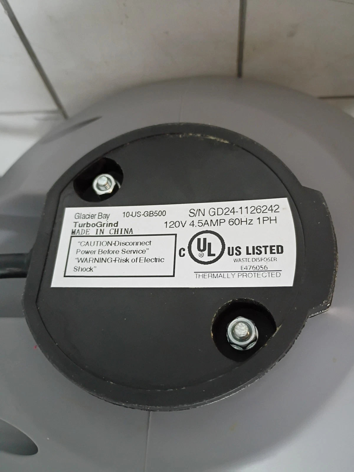Glacier Bay GB500 Turbo Grind 1/2hp Garbage Disposal Open Box