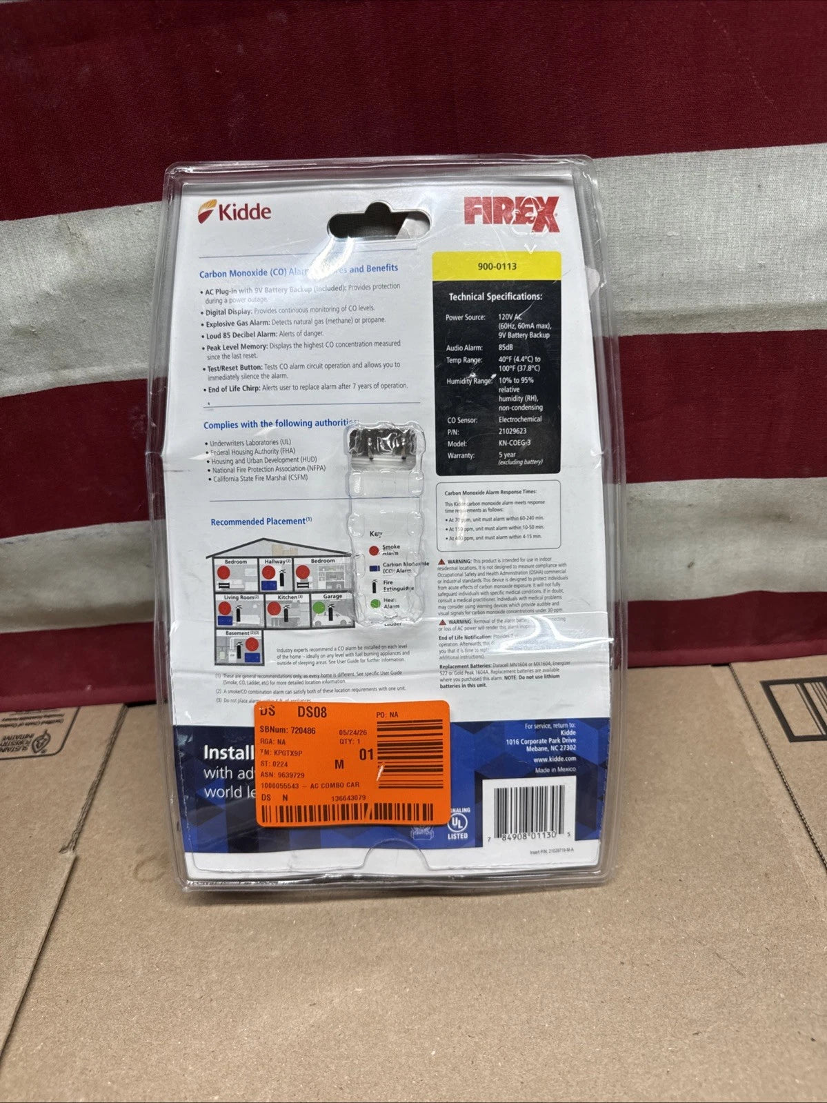 Kidde Carbon Monoxide Detector, Propane, Natural, Methane, & Explosive Gas Alarm