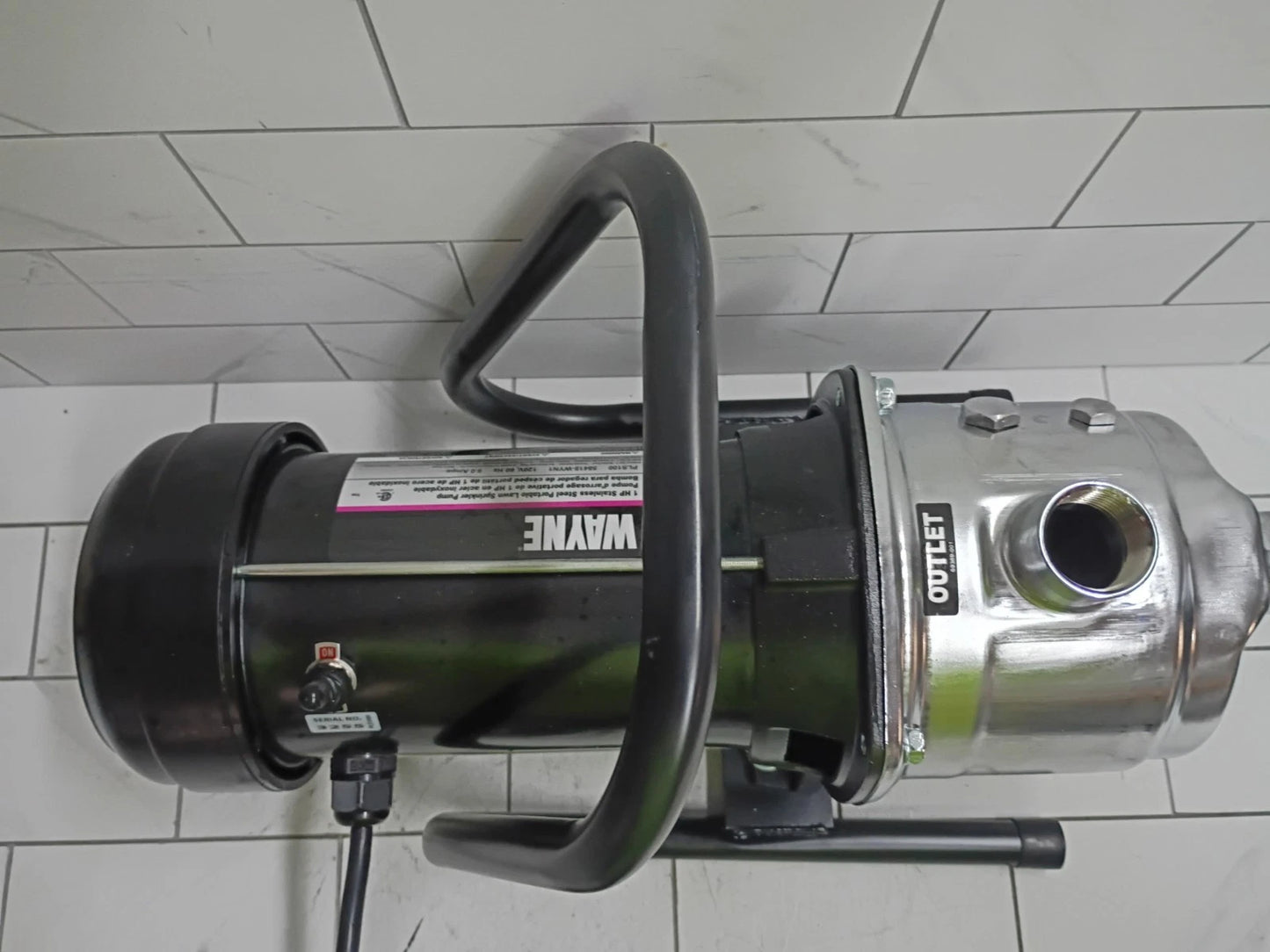Wayne PLS100 1HP Portable Lawn Sprinkling Pump 115V 720GPH STAINLESS STEEL USED