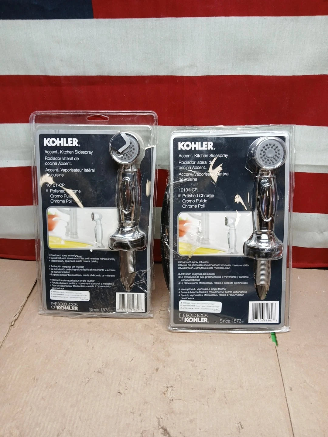 Lot Of 2 Kohler 10101-CP Polished Chrome Accent Kitchen side spray