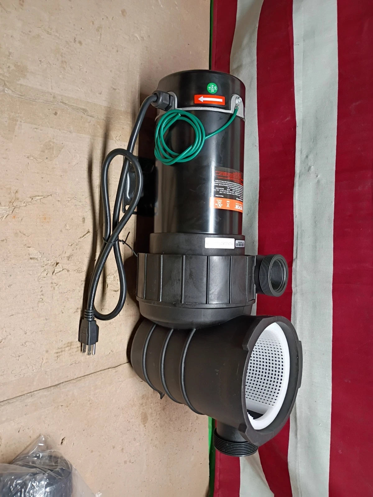 VEVOR HAP11P0, Swimming Pool Pump, 1.5 HP 115 V, 1100W Single Speed Pump, OB,