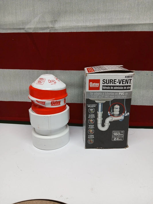 2-PK OATEY 1.5" – 2" 20 DFU SURE-VENT AAV With 1-1/2” X 2” PVC Schedule 40