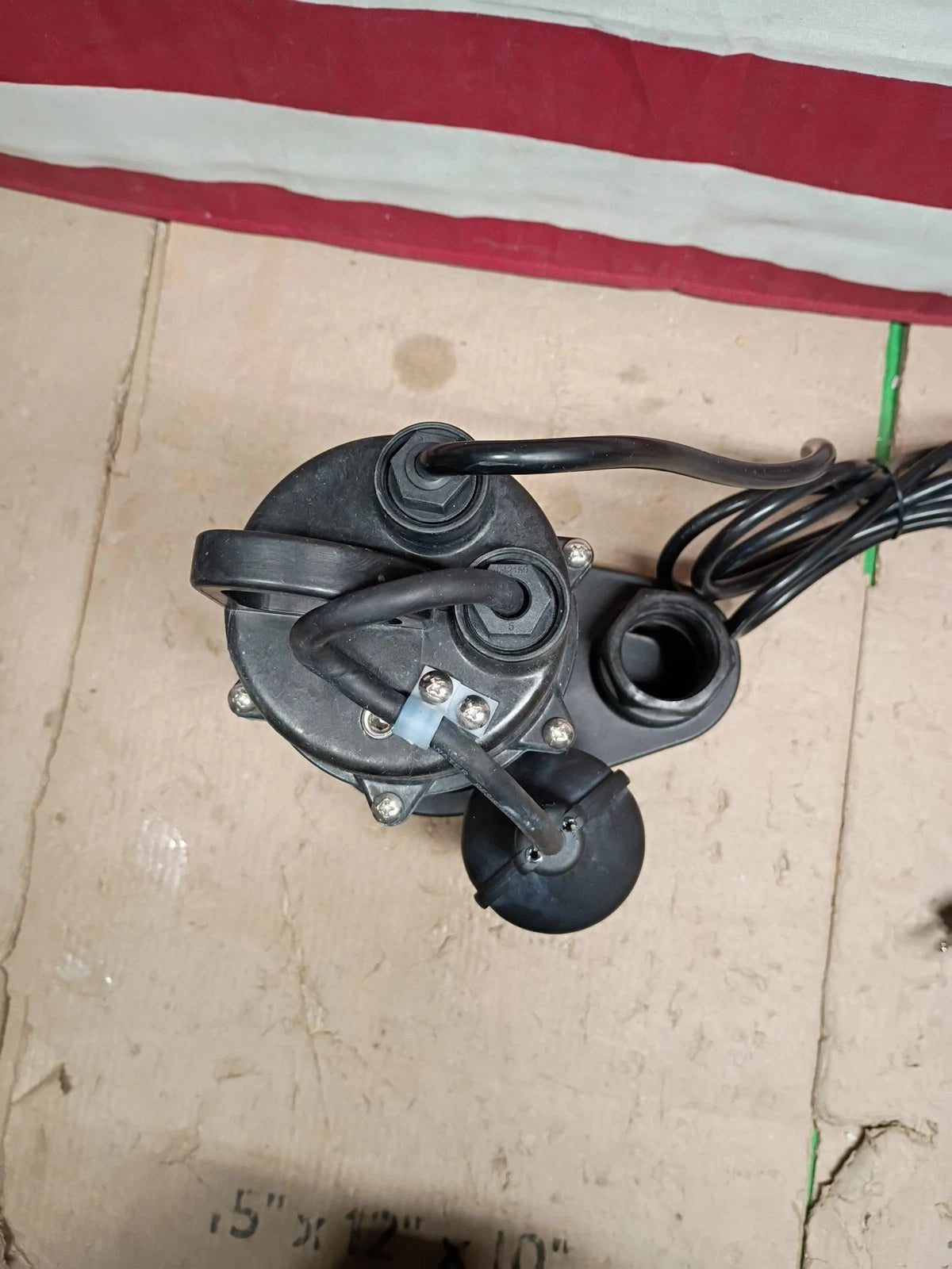 Everbilt 1/3 HP Corrosion Resistant Aluminum Sump Pump w/ Tether Switch Used.