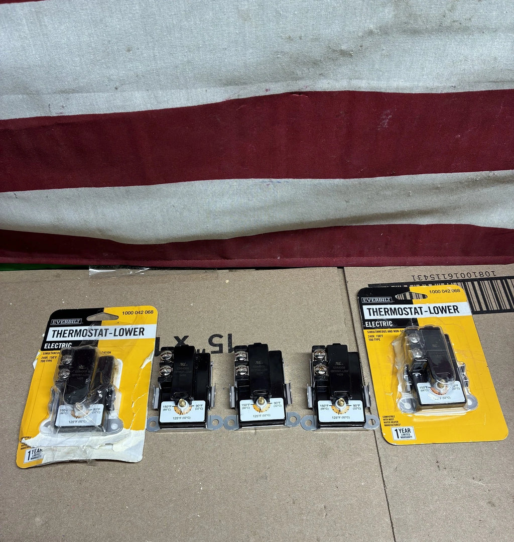 5PK Everbilt Water Heater Thermostat Single Pole Lower 240V 150F OPEN BOX