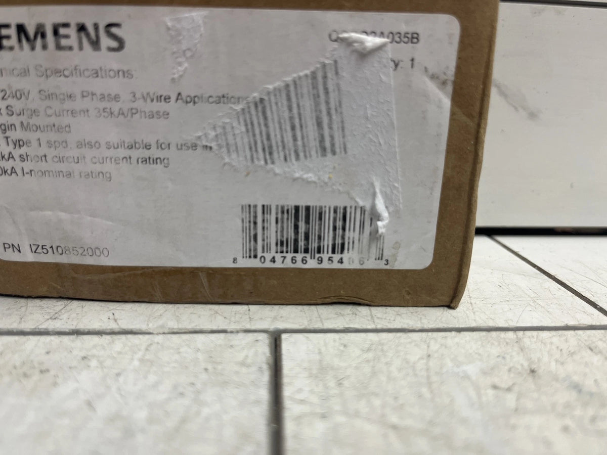 Siemens Boltshield 2-Pole Plug-in Whole Home Surge Protection(QSPD2A035B) OB