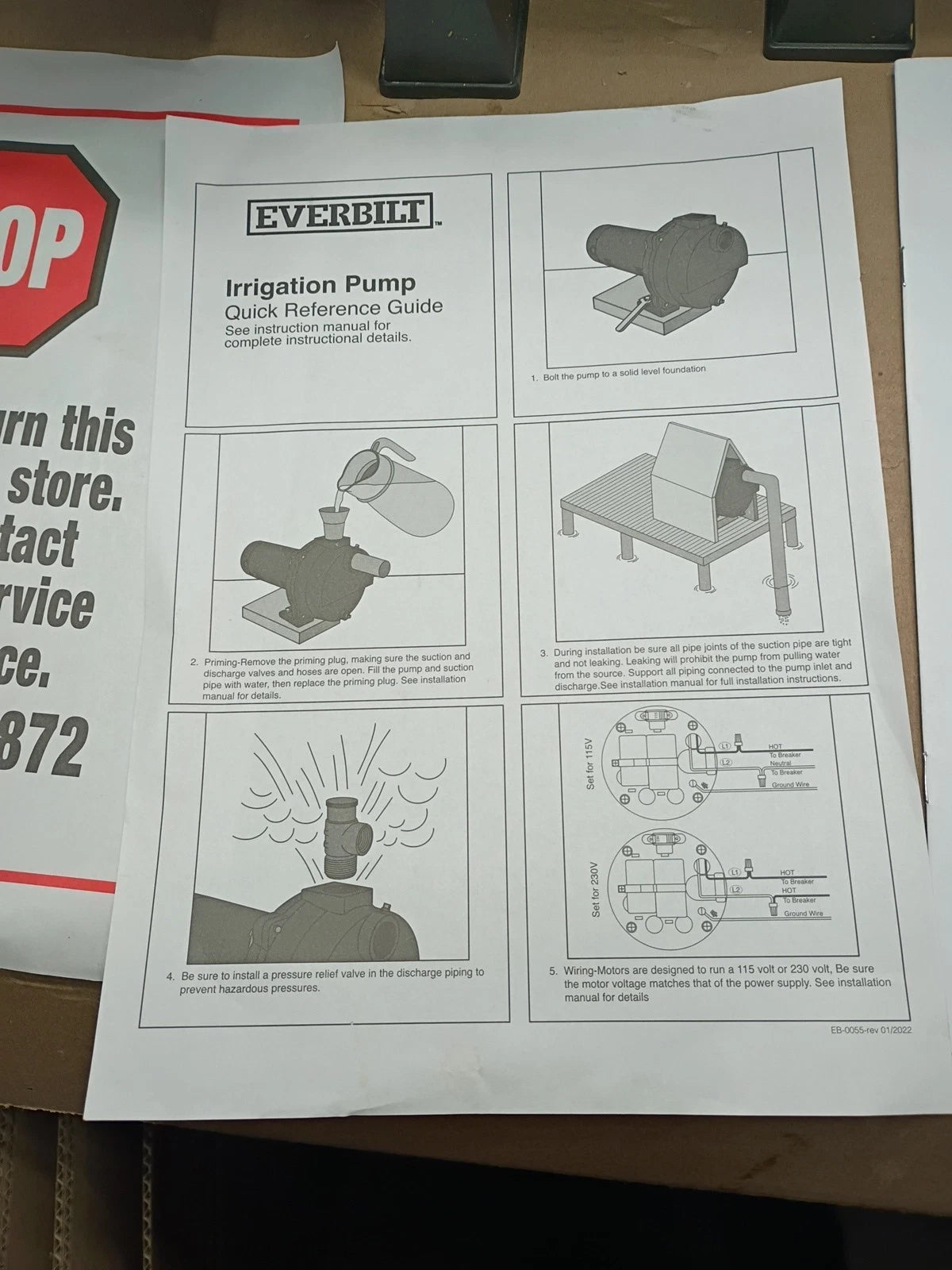 Everbilt Lawn Irrigation Pump Plastic 1.5HP HDLS15P PARTS ONLY