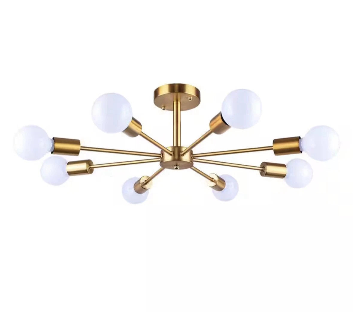 RRTYO Gallman 23.6 in. 8-Light Gold Mid-Century Pendant Ceiling Light Sputnik…