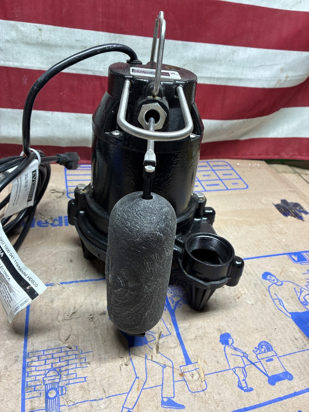 Everbilt HDS30 1/3 HP Cast Iron Submersible Sump Pump USED GOOD CONDITION