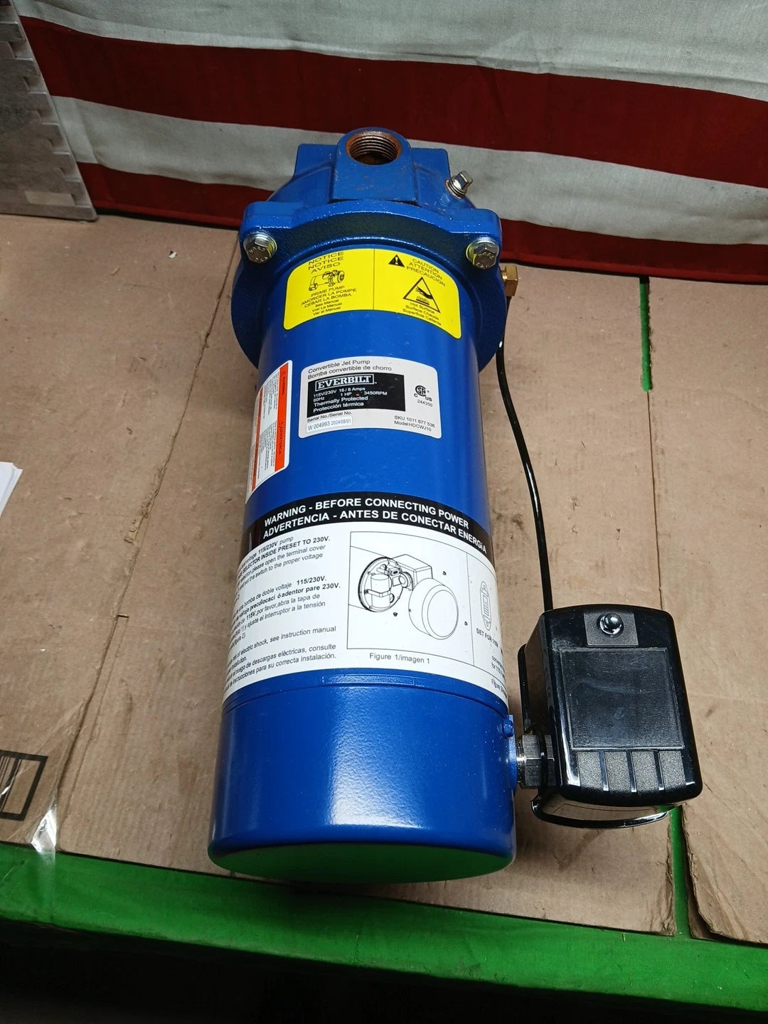 Everbilt 1 HP Professional Convertible Jet Pump. Read Description*PARTS ONLY*