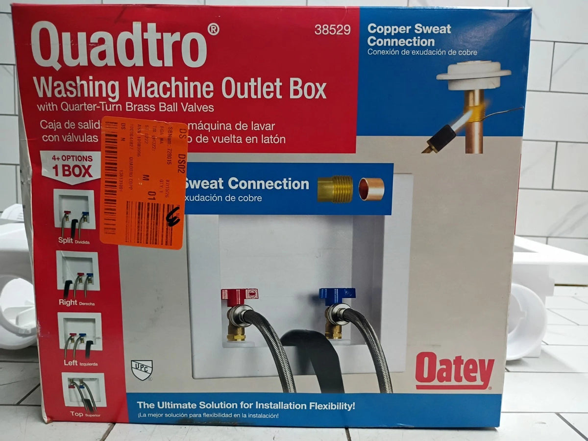 (2 Pack) Oatey 38529 Washing Machine Center Drain Outlet Box With Swt Valves OB