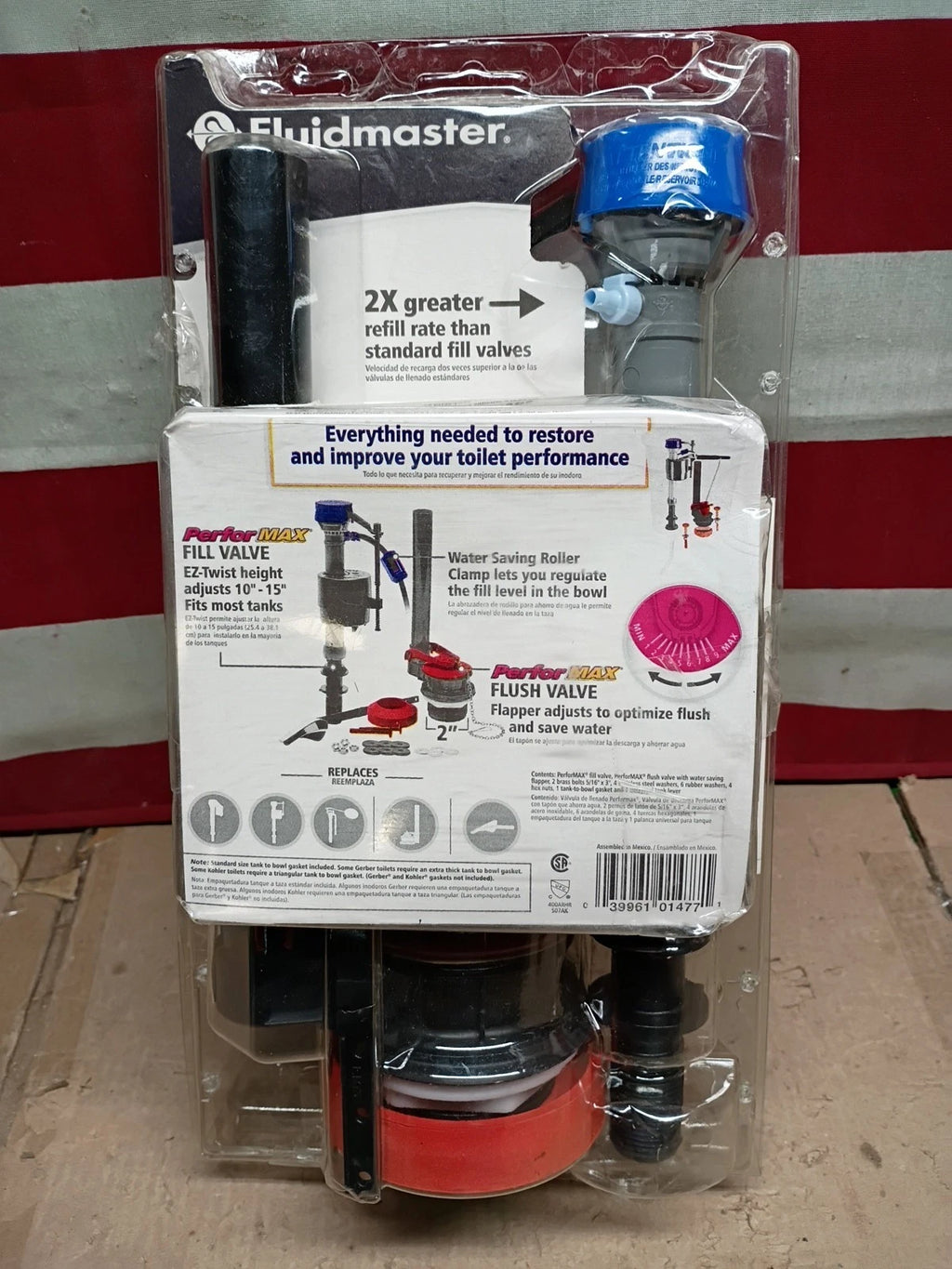 LOT OF 9 Fluidmaster Universal Complete Toilet Rebuild Repair Kit 10" H 400ARHRK