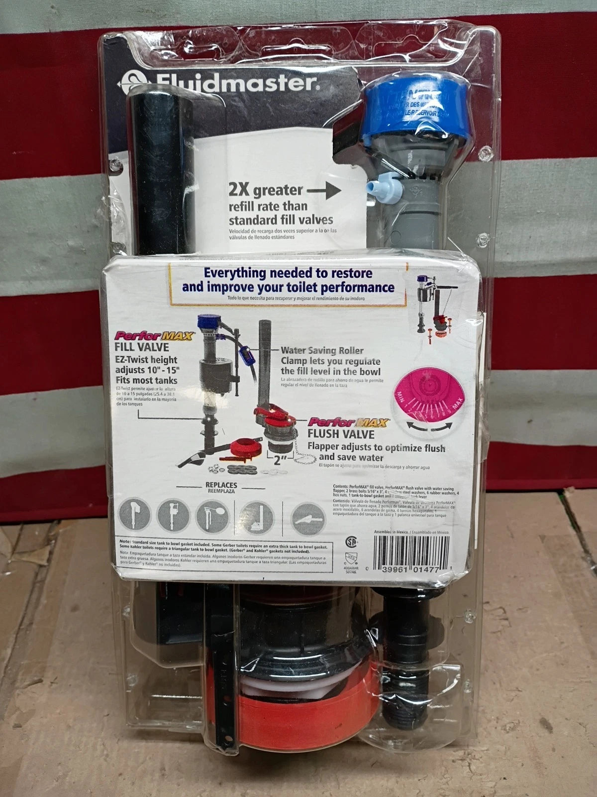 LOT OF 9 Fluidmaster Universal Complete Toilet Rebuild Repair Kit 10" H 400ARHRK