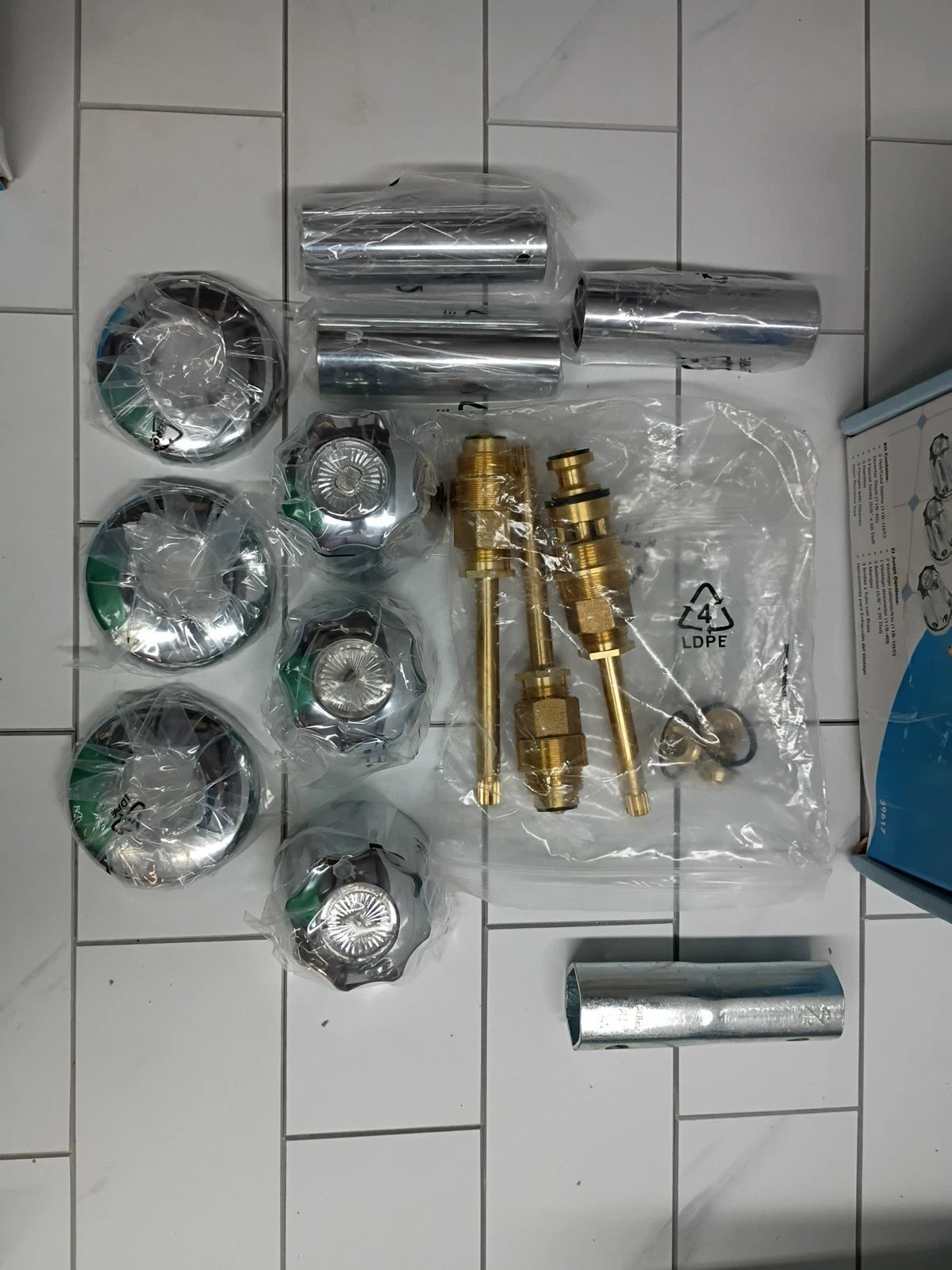 2pk DANCO 39617 GERBER HANDLE TUB SHOWER FAUCET REMODEL REBUILD FULL KIT New OB