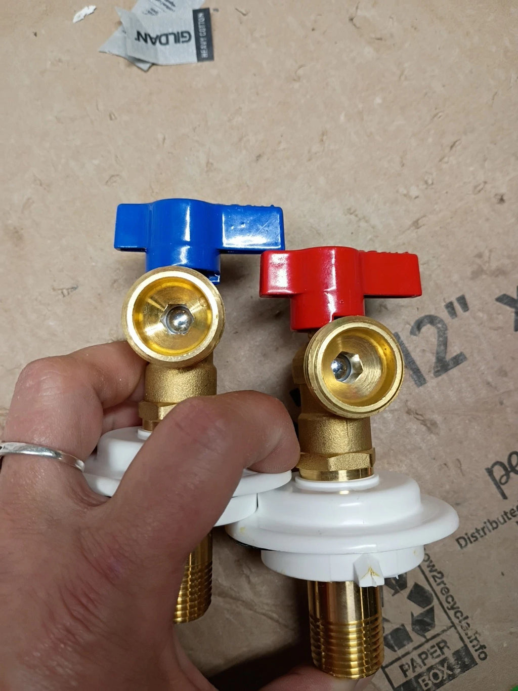 2PK Oatey Quadtro Washing Machine Outlet PEX CRIMP Box 1/4" Turn x 2" Hub 38528,