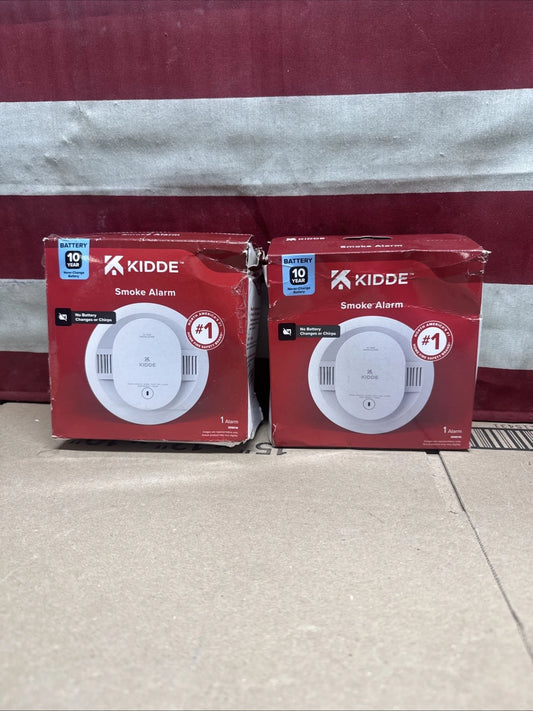 2PK Kidde 20SD10 10-Year BatteryPowered Detect Smoke Alarm w/PhotoelectricSensor