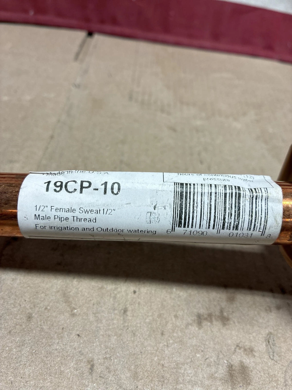 1/2" x 1/2" Brass Sweat x MPT x 10" Freeze-Resistant Anti-Rupture 19cp-10