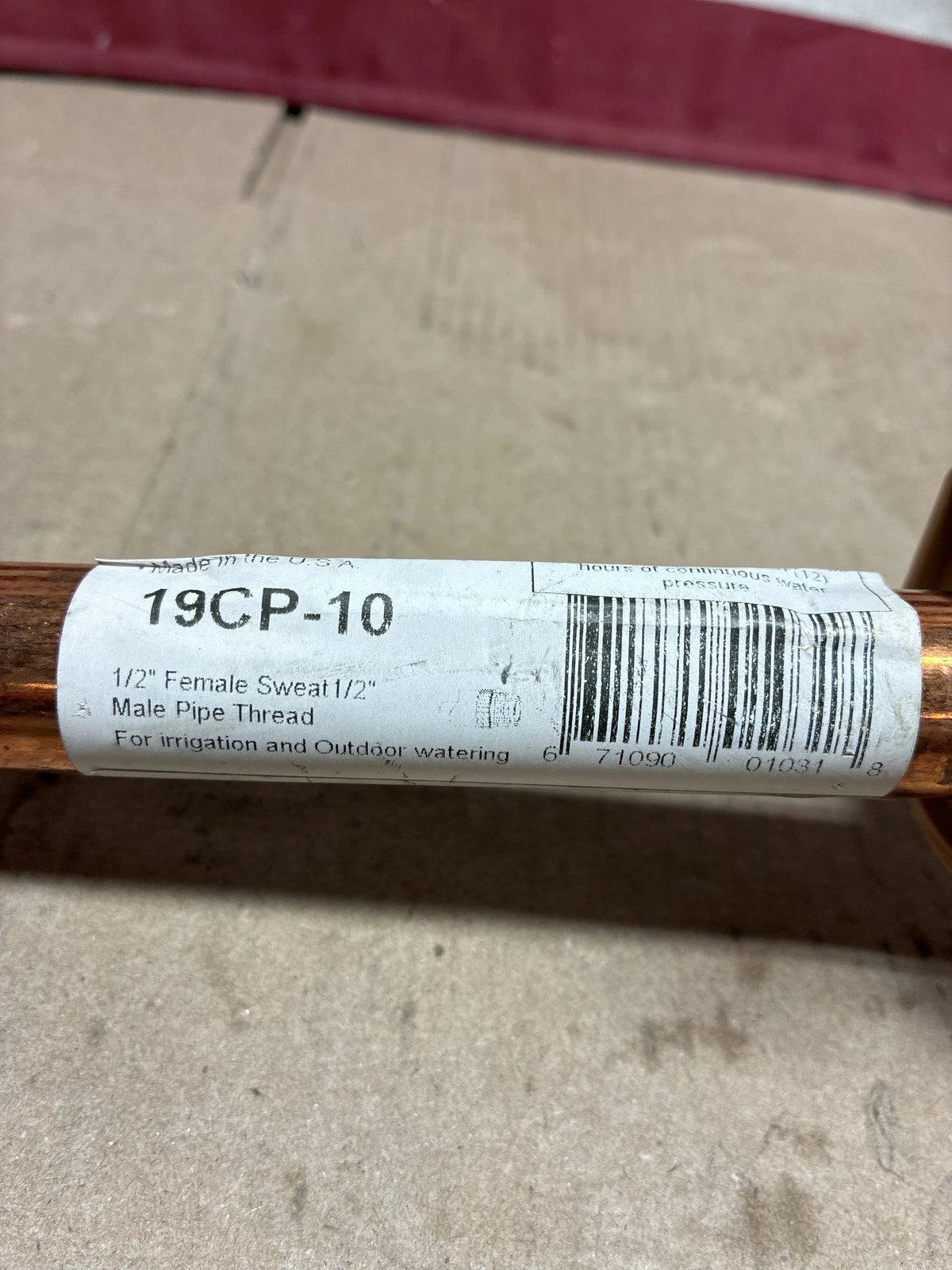 1/2" x 1/2" Brass Sweat x MPT x 10" Freeze-Resistant Anti-Rupture 19cp-10
