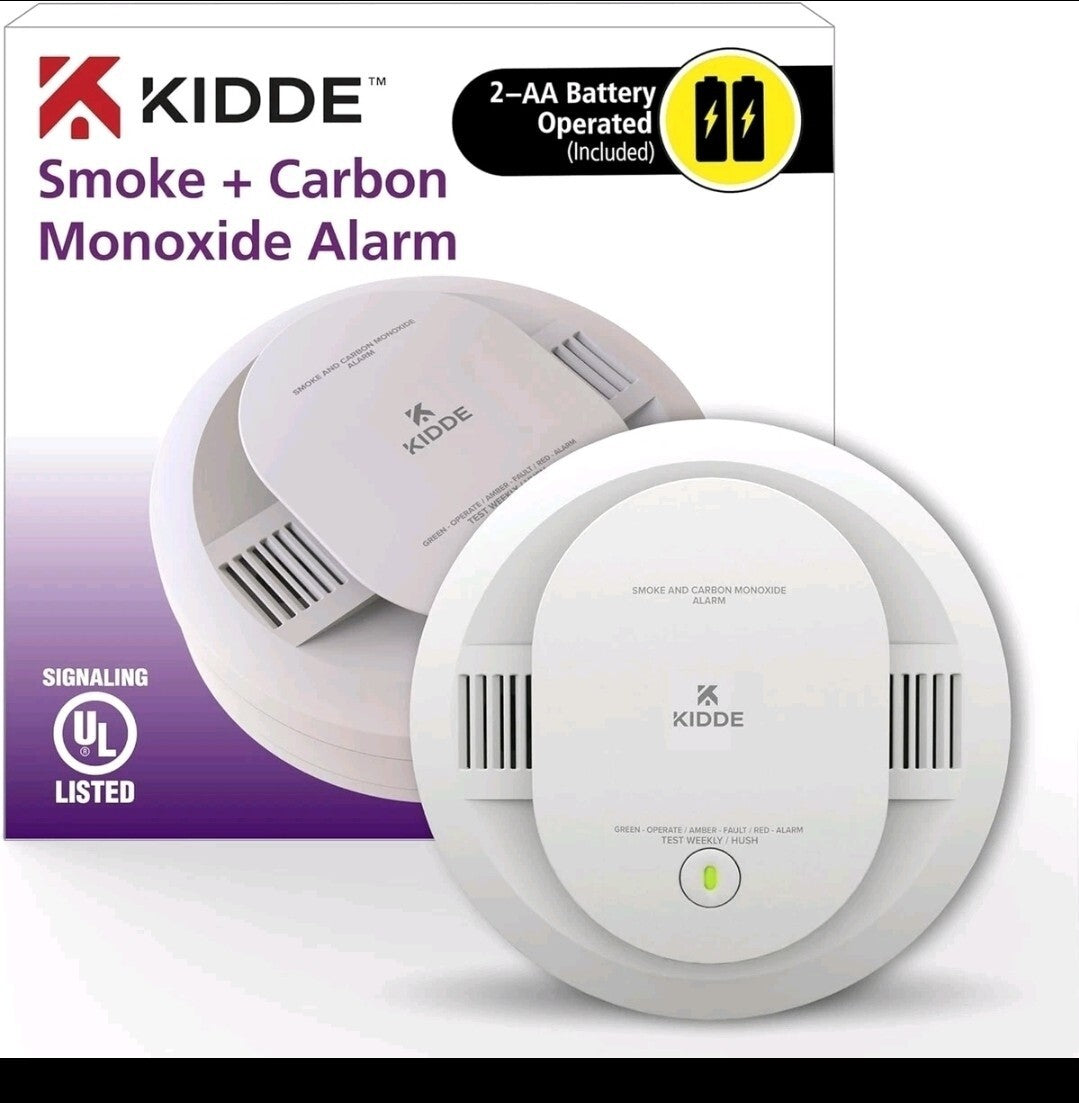 Kidde Smoke & CO Detector, AA Battery, LED, JULY 2024 (900-CUDR)