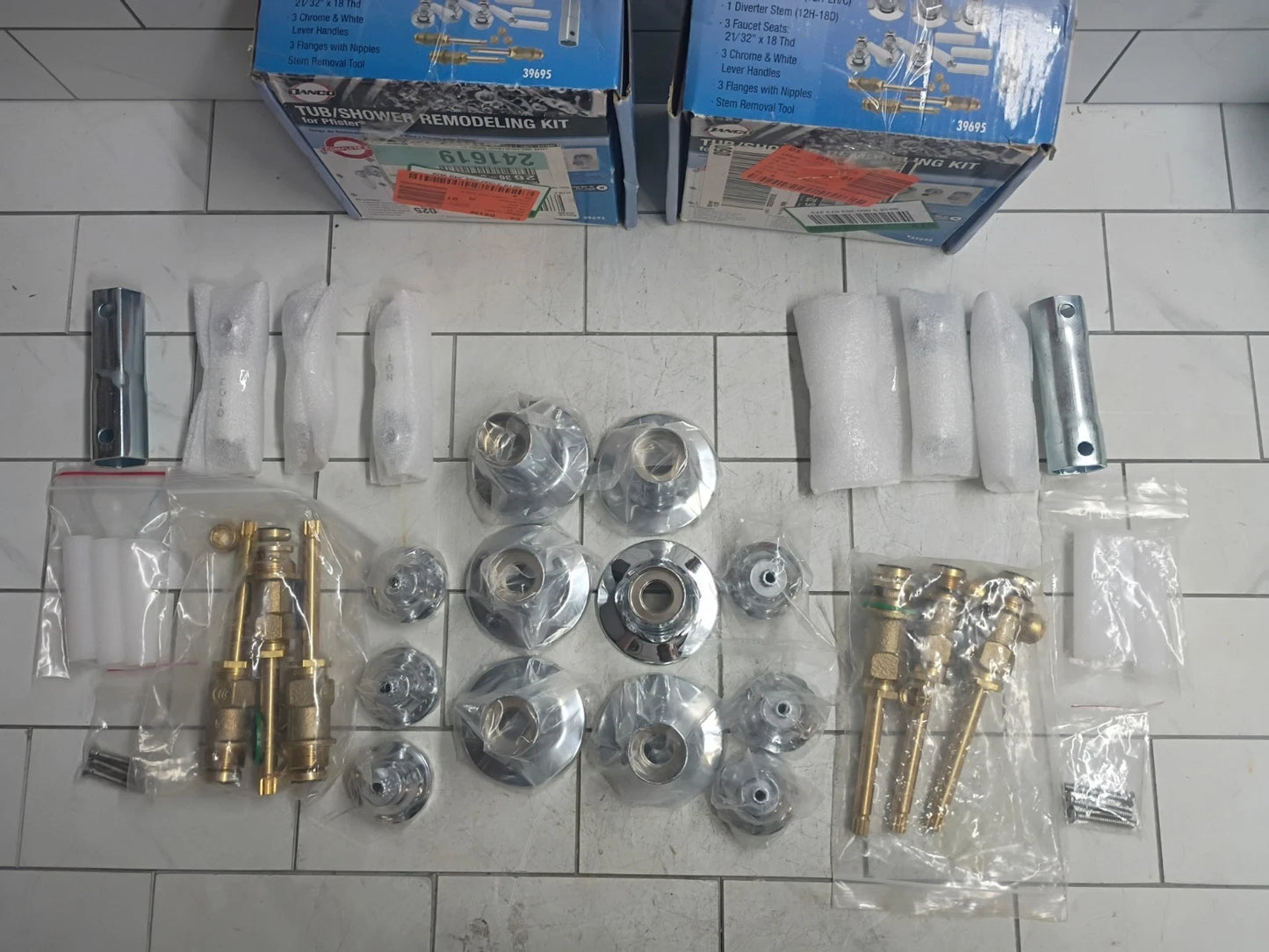 2pk Danco 39695 Tub/Shower Remodeling Kit for Pfister Porcelain Lever Open Box