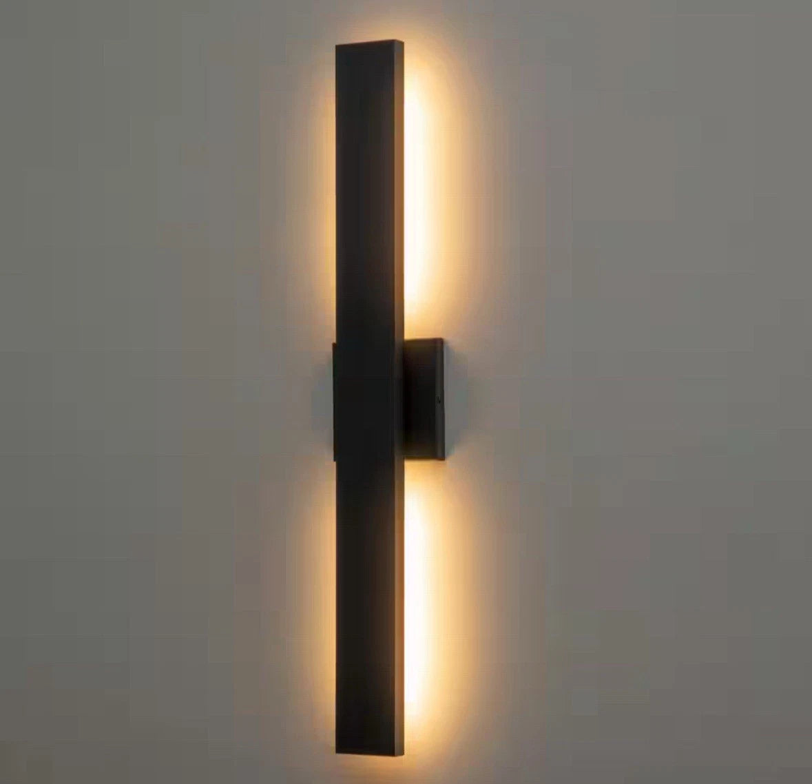 32 in. H 2-Light Matte Black Aluminum Hardwired LED Outdoor Wall Lantern Sconce