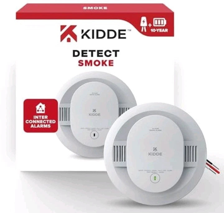 Kidde 20SA10 Hardwired Smoke Detector, 10-Year Battery, Interconnectable.