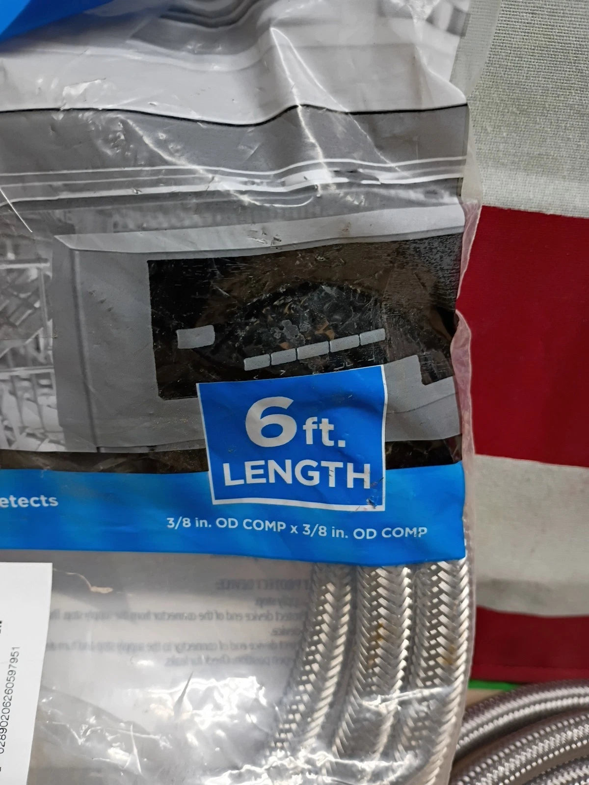 Lot Of 4 HomeWerks 6ft Universal SS Dishwasher Supply Line 7223-72-38-6E-BP