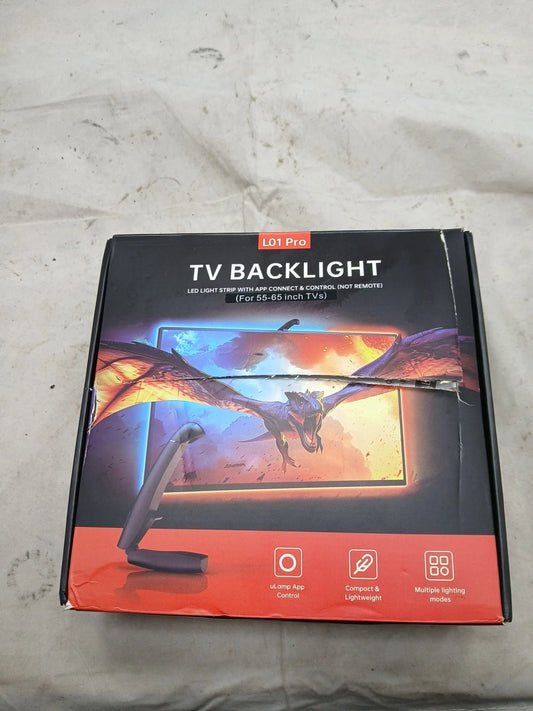 TV Backlight LED Light Strip For 55” To 65” Screens, L01 Pro, Open BOX