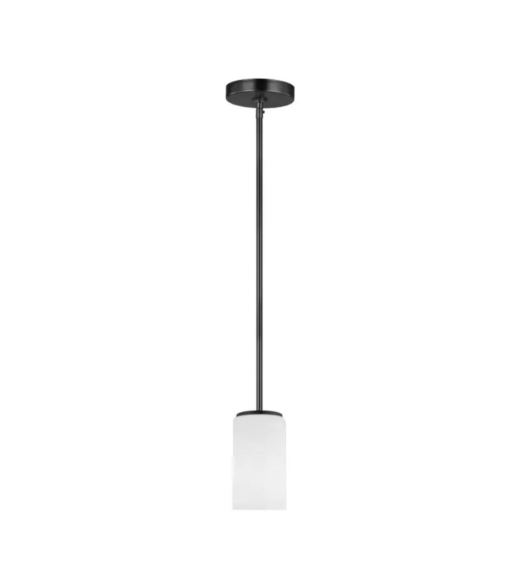 Generation Lightning Alturas 1-Light Midnight Black Hanging Shaded Mini Pendant