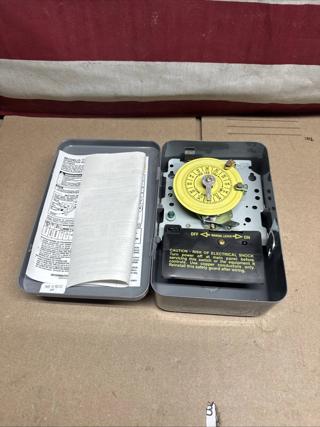 Intermatic T101 24-Hour Mechanical Time Switch, 120 VAC, 60Hz, SPST