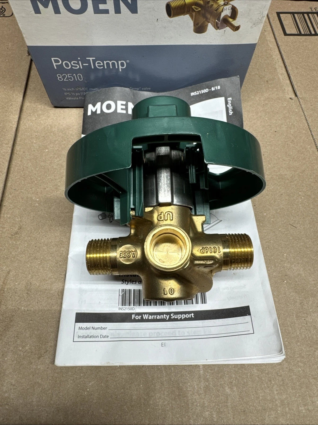 Moen 1/2 Inch Posi-Temp Pressure Balanced Rough-In Tub/shower Valve Model: 82510