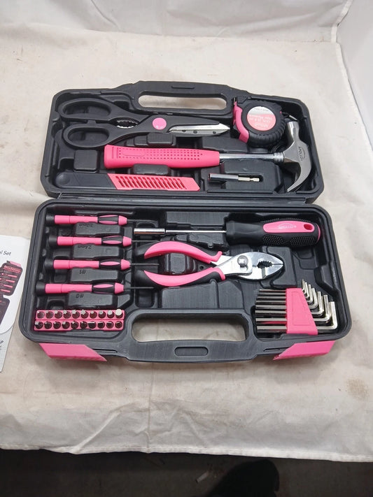 39 Piece Tool Box Set In Case Pink (New Open Box )