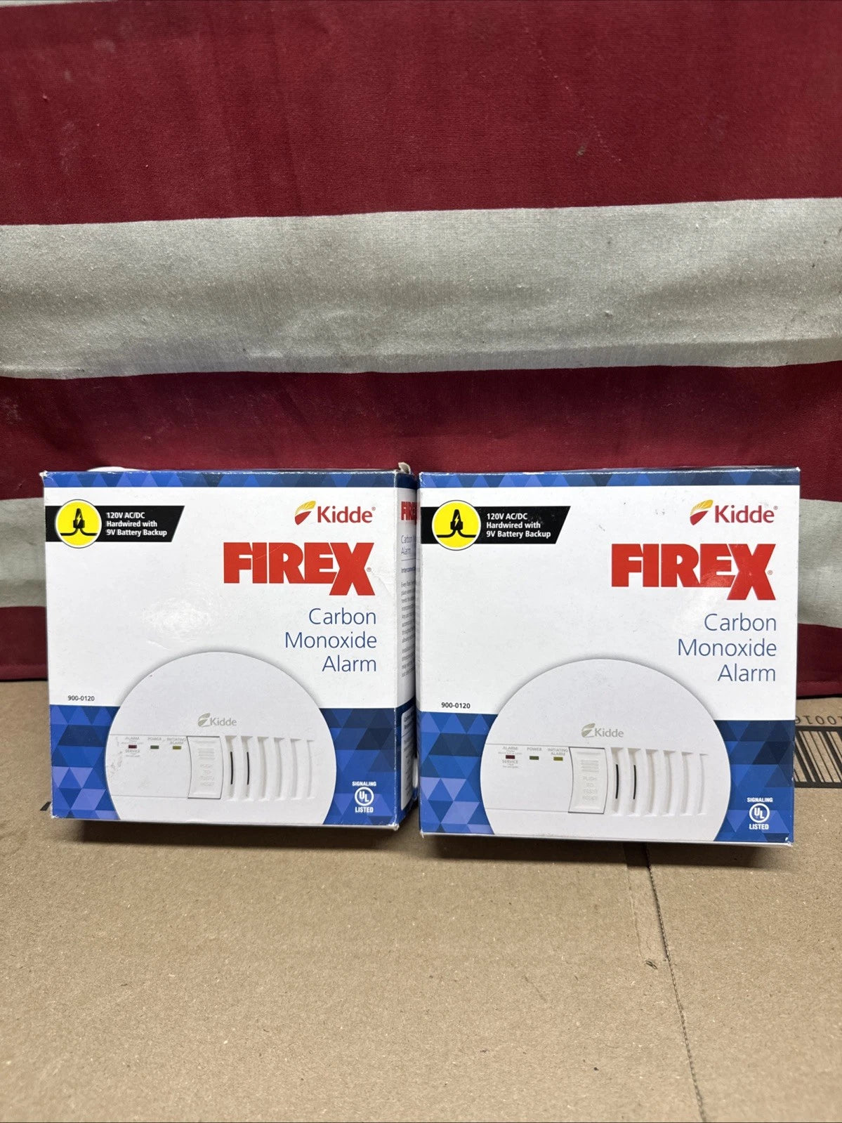 2Pk KiddeFireX Hardwired Carbon Monoxide Detector w/ LED Light, Interconnectable