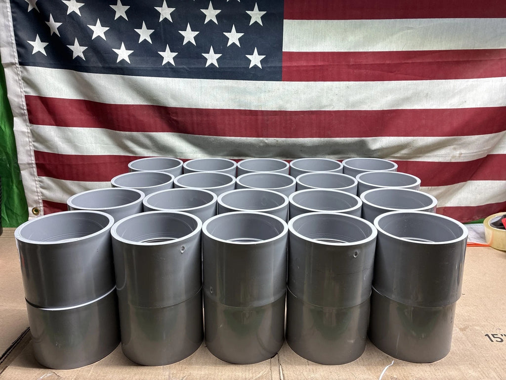 Lot of 50 Carlon 4 inch PVC Conduit Coupling E940N, Schedule-40, Gray OPEN BOX