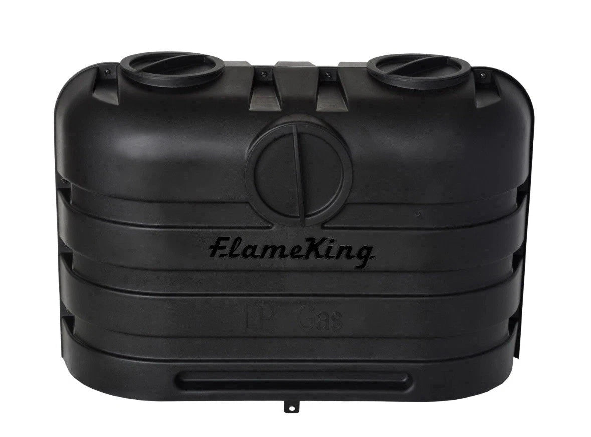 Flame King Heavy Duty Dual 20lb Black Propane Tank Cover for RV, Camper, Trailer