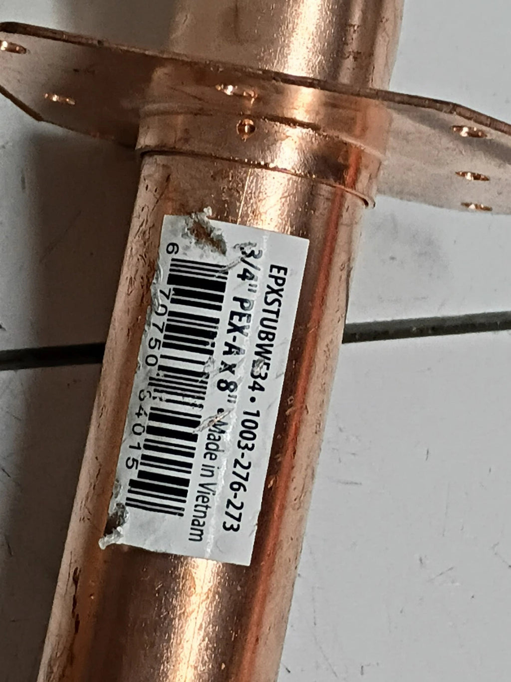 (8 Pack) Apollo 8 in. x 3/4" Copper PEX-A Barb Stub-Out 90° Elbow w/ Flange