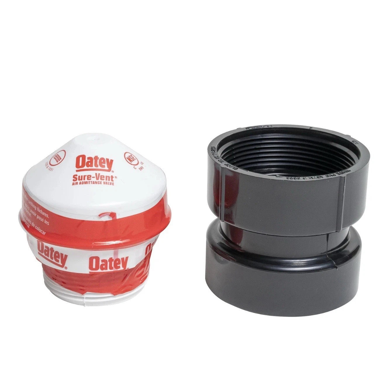 Oatey 39019 Sure-Vent 2-Inch ABS Adapter 1-1/2-Inch Air Admittance