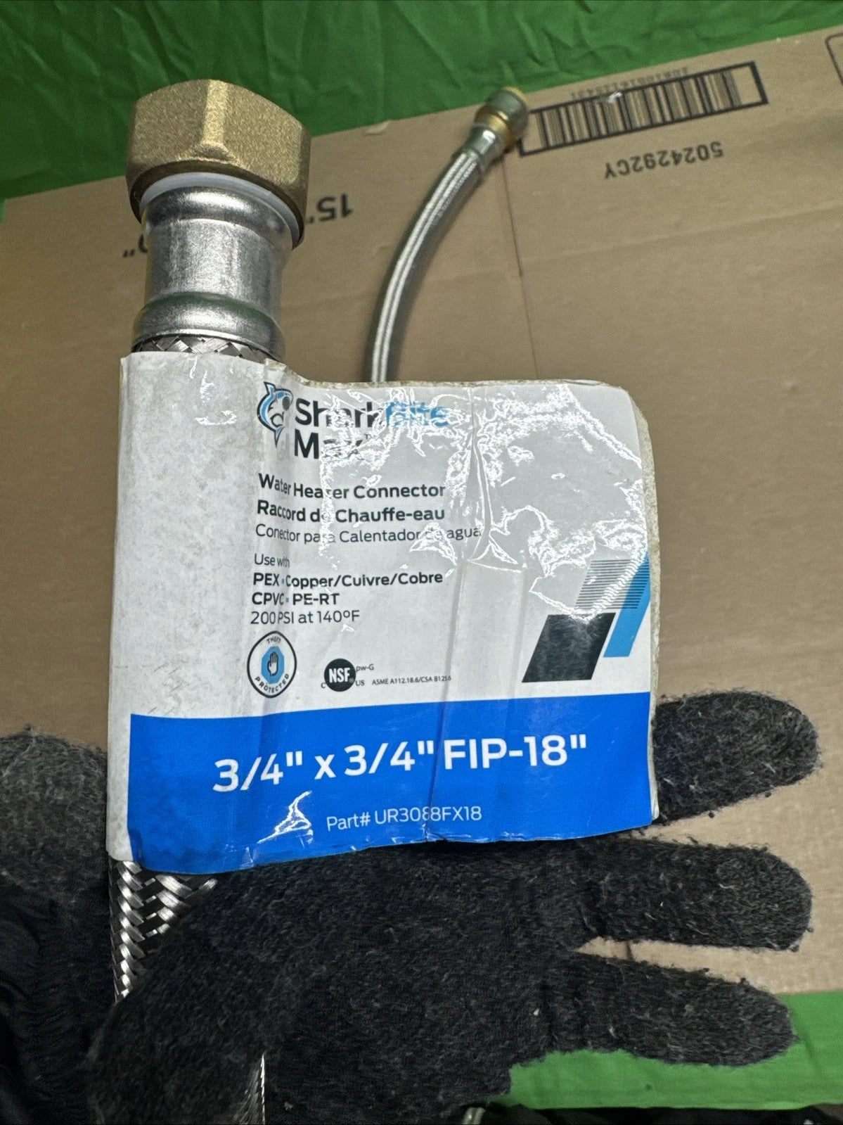 LOT OF 2 SharkBite 3/4" Fip 15" Connection System Water Heater Connector New