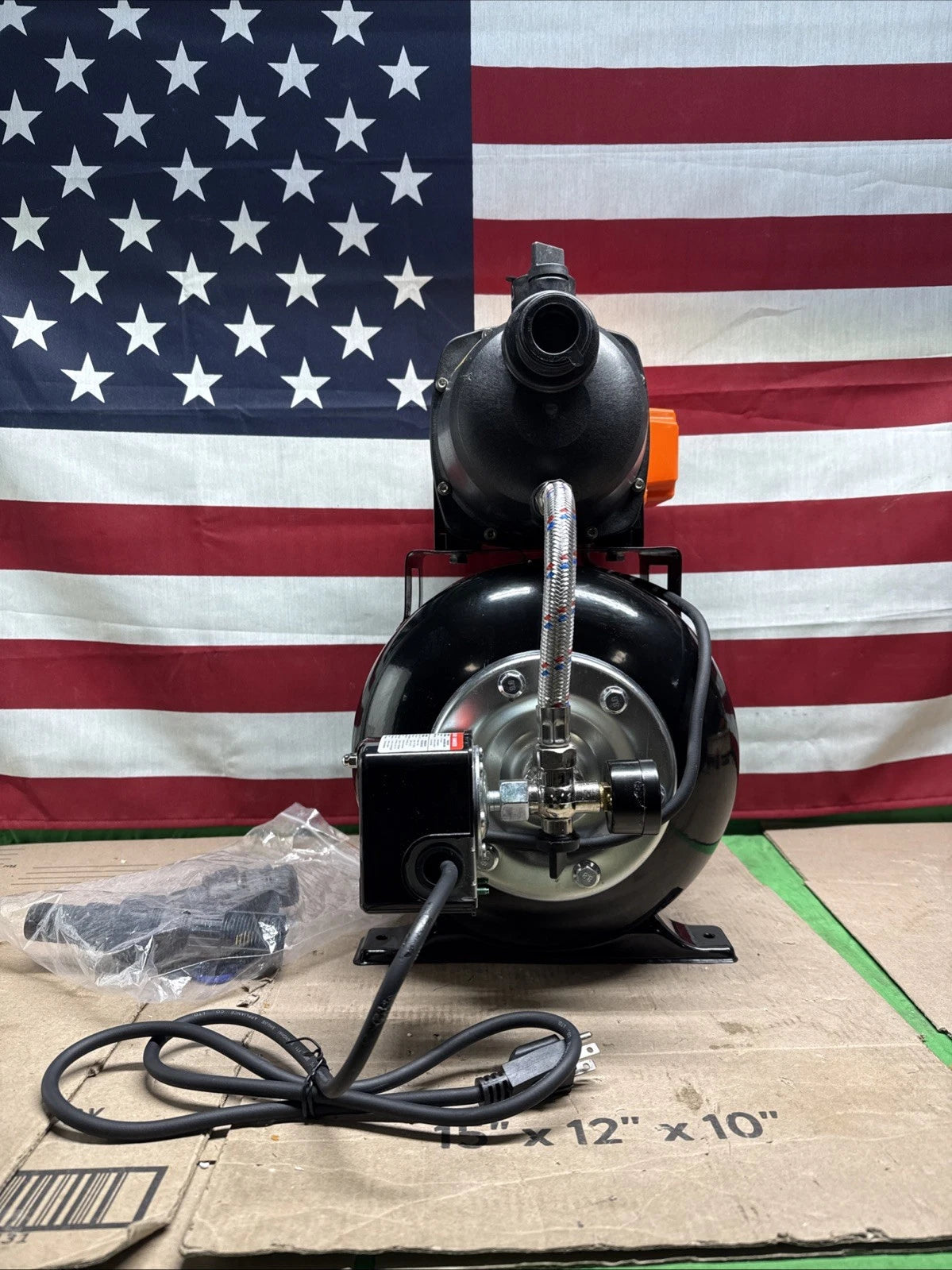VEVOR 1HP Shallow Well Pump with Pressure Tank 1000GPH Irrigation Booster Pump