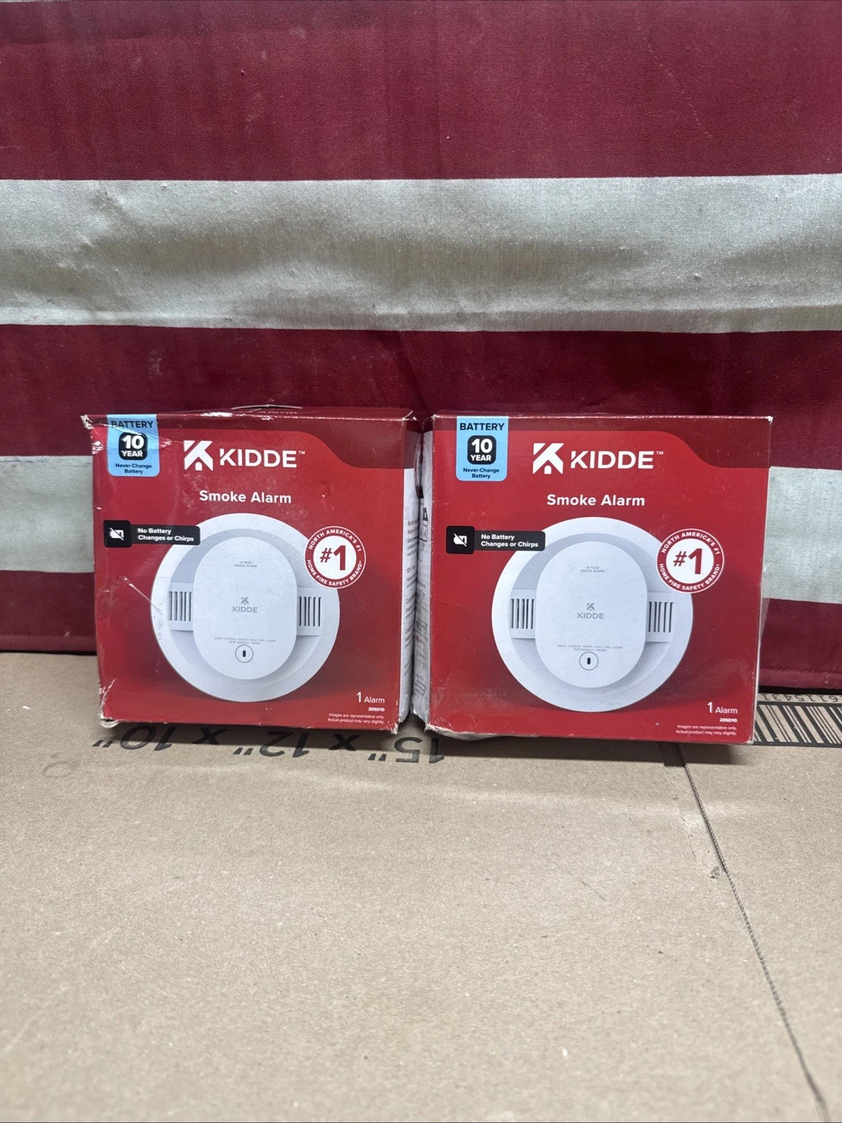 2PK Kidde 20SD10 10-Year Battery PoweredDetect Smoke Alarm w/PhotoelectricSensor