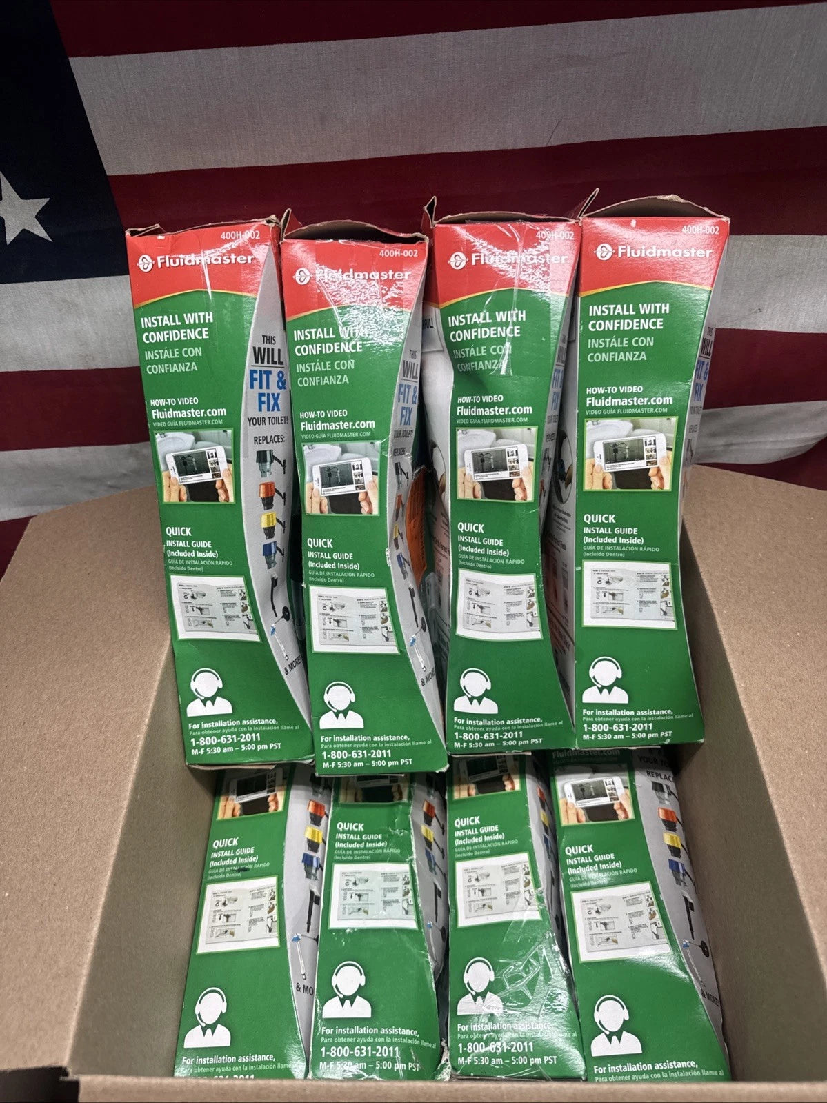 LOT OF 8 Fluidmaster 400H-002 Performax Universal Toilet Fill Valve.