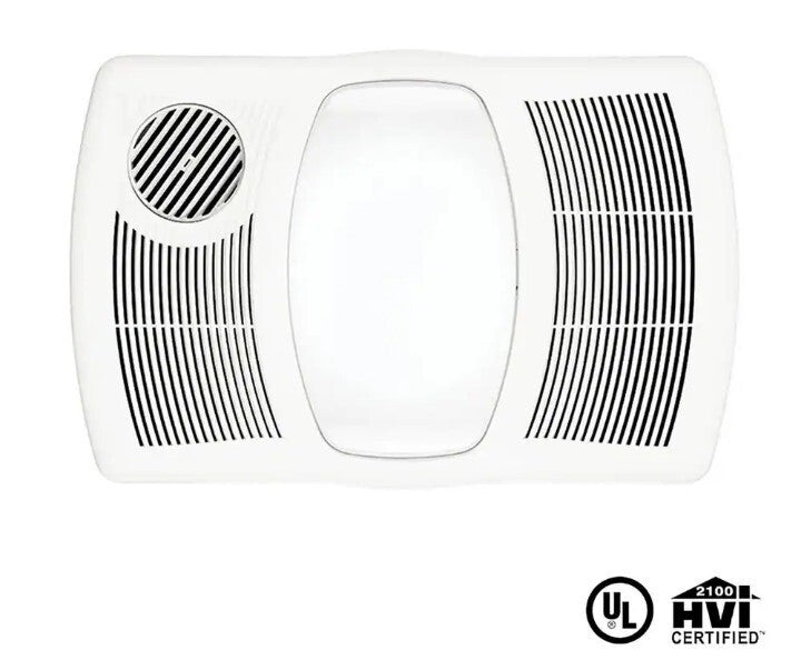 BROAN 765H110L 110 CFM Ceiling Bathroom Exhaust Fan Light and 1500-Watt Heater,