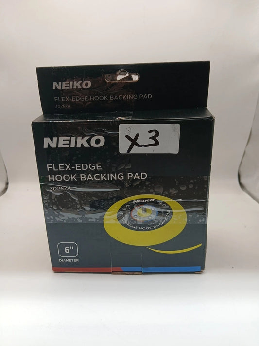 (3-pack) Neiko 30267A Flexible-Edge Hook Backing Pad Sander Polisher Buffer