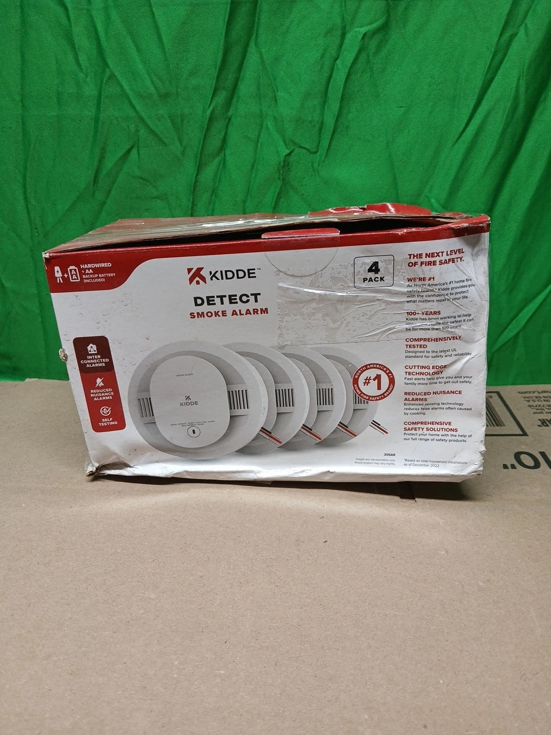 Kidde Smoke Alarm Model 20SAR Hard Wired Detector, battery, 4 Pack NEW OPEN BOX