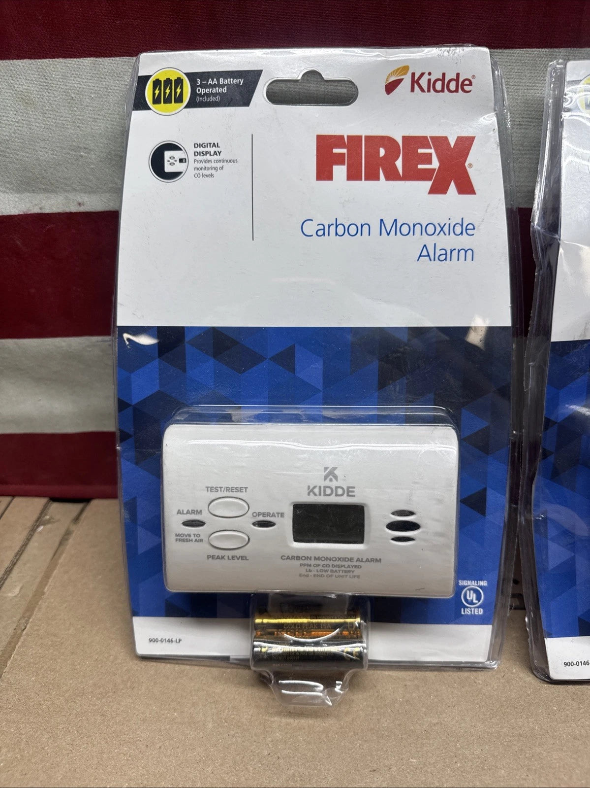 2 Pack Kidde Firex Battery 900-0146-LP Operated Digital Carbon Monoxide Detector