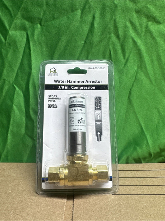 Homewerks Water Hammer Arrestor with No Lead 3/8" OD Comp x 3/8"