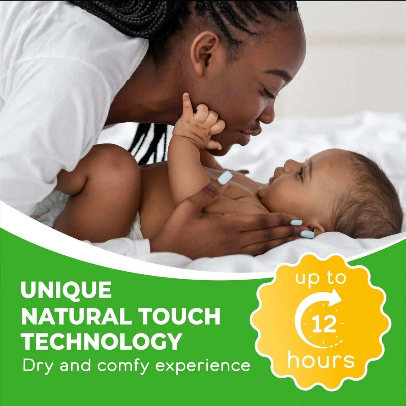 Luunies Natural Premium Diapers Ultra Absorbent Size 3, 120 Diapers 4pk of 30