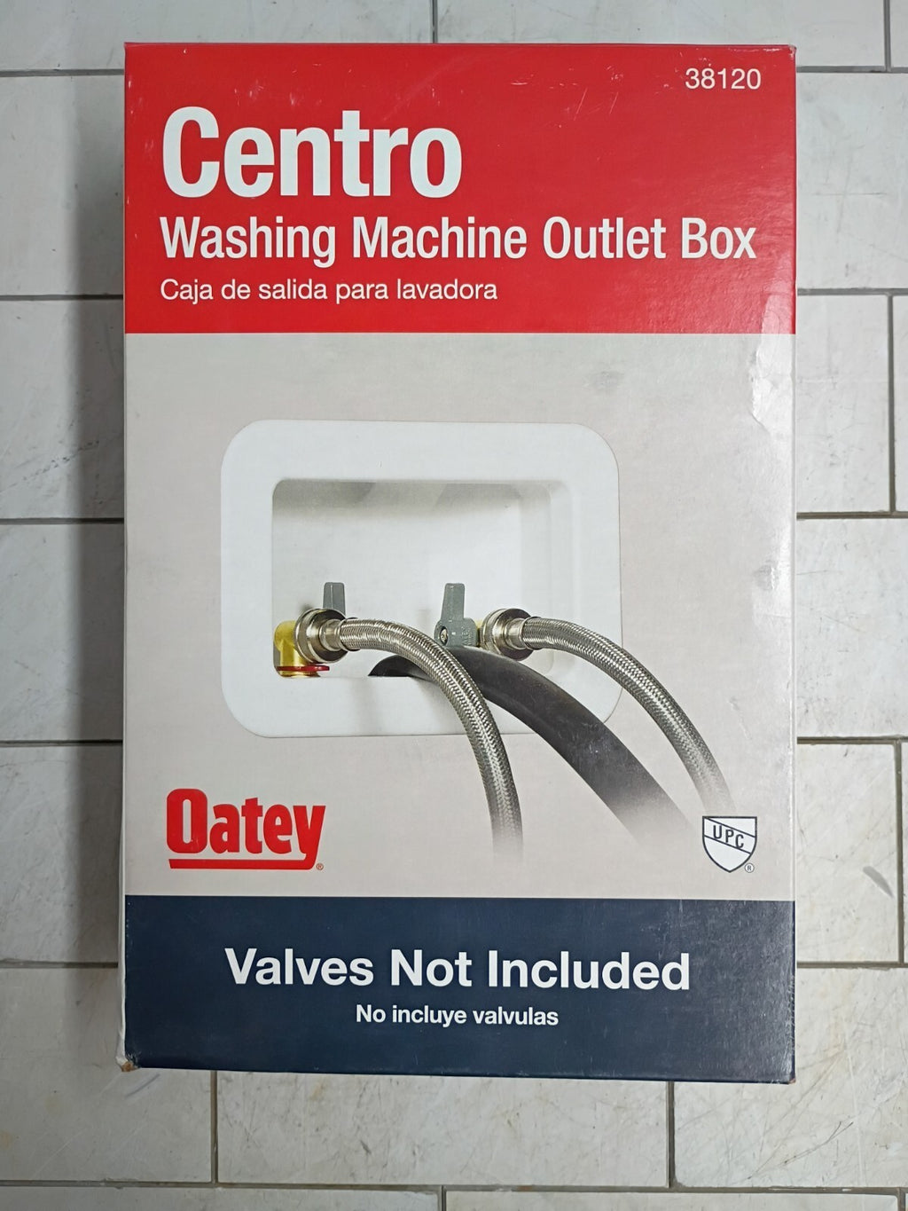 Oatey Centro Washing Machine Outlet Box Face Plate Brackets Fittings 38120 OB
