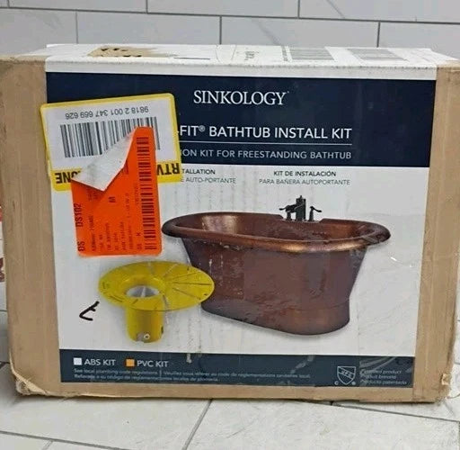 SINKOLOGY SinkSense PVC Quick-Fit Bathtub Drop-in Rough-In Kit SDT901-PCV OB