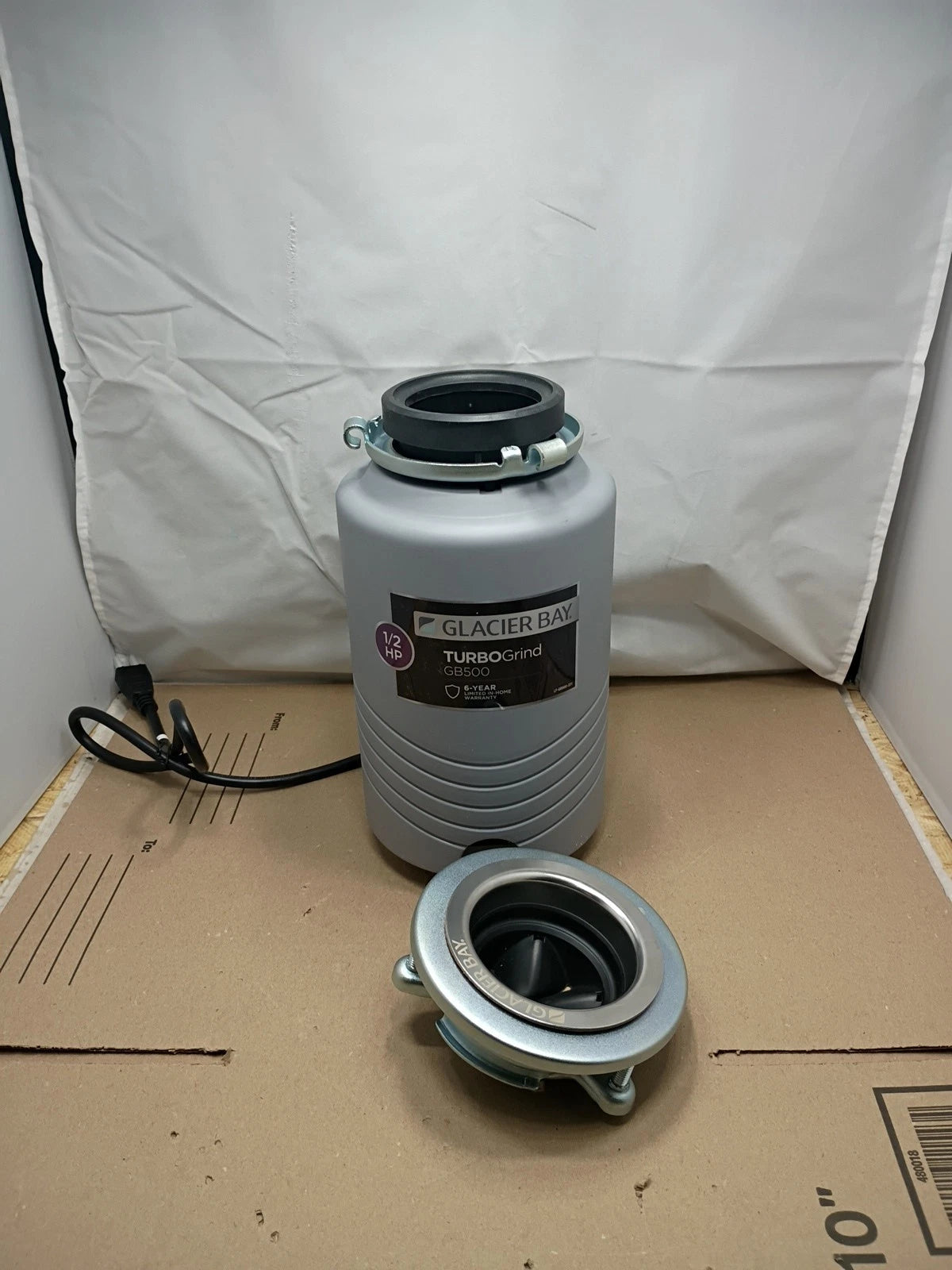 Glacier Bay GB500 Turbo Grind 1/2hp Garbage Disposal Continuous Feed Open Box