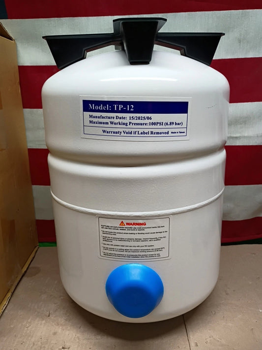Reverse Osmosis Water Storage Tank TP-12 1/4" NPT Connection 7205326